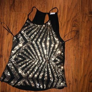 Agaci Glitter Sequins Tank Top Size L